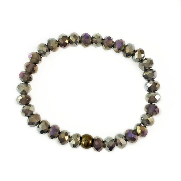 boutique Jewelry - 3/$30 // Faceted Crystal Brass Stacking Bracelets